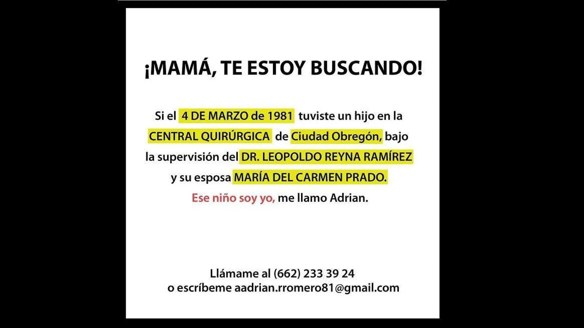 Mamá te estoy buscando